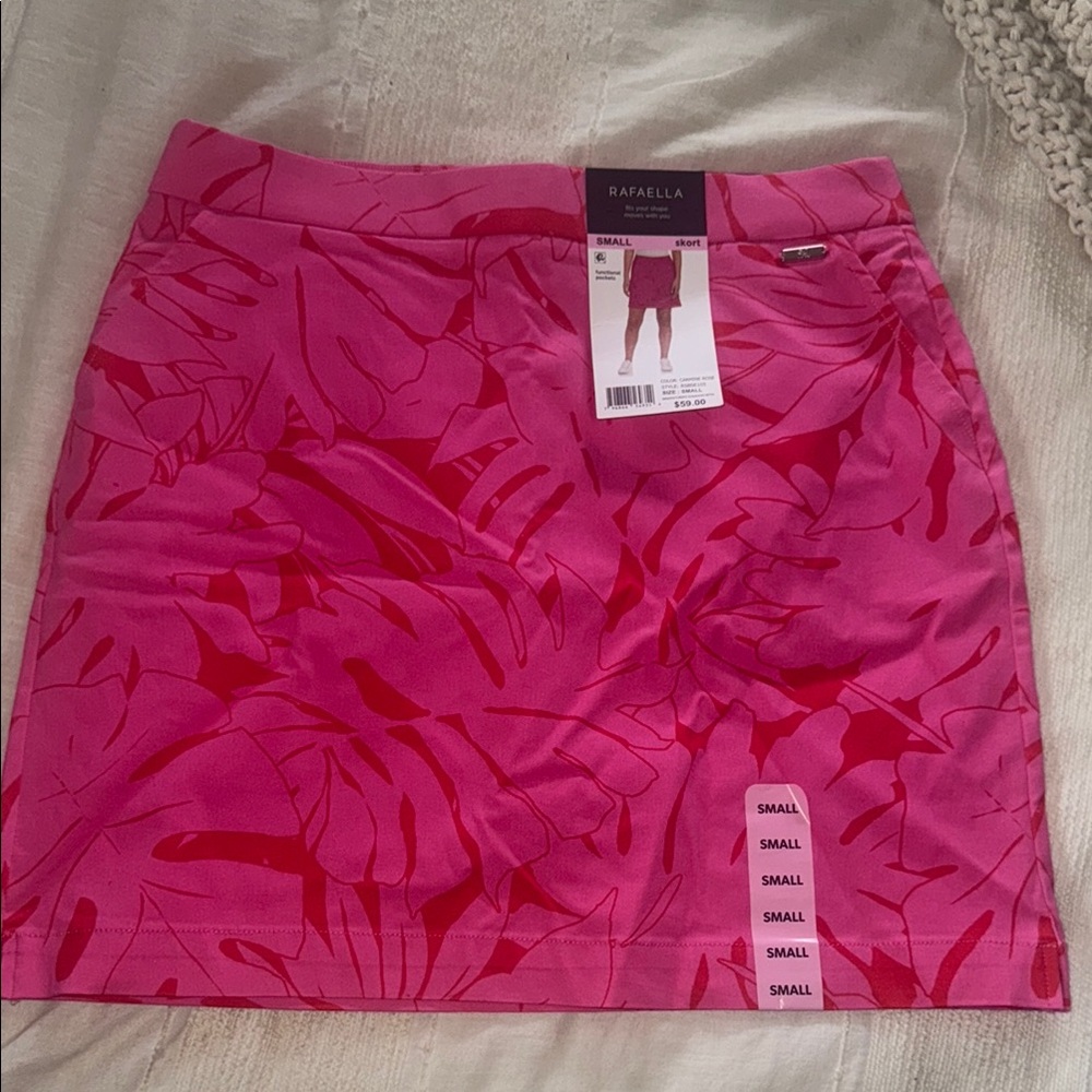 Rafaella Women's Fuchsia and Red Mini Skirt